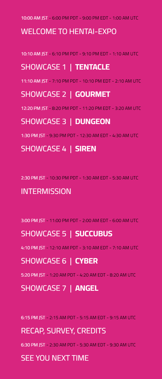 2024 Live Schedule